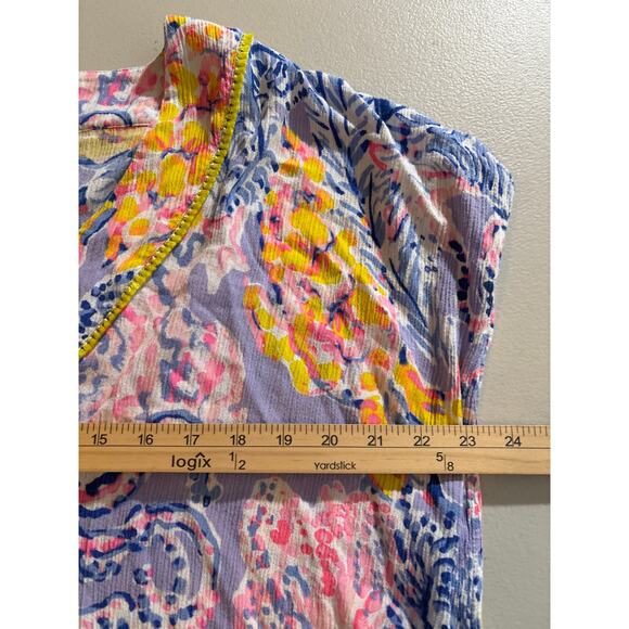 Lilly Pulitzer Seagate Cover Up Women's Size XXS/XS Colorful Tassel Caftan Beach - Picture 6 of 10